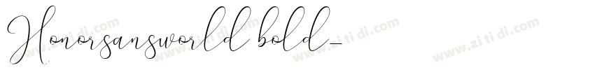 Honorsansworld bold字体转换